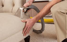 Sofa upholstery being deep cleaned.